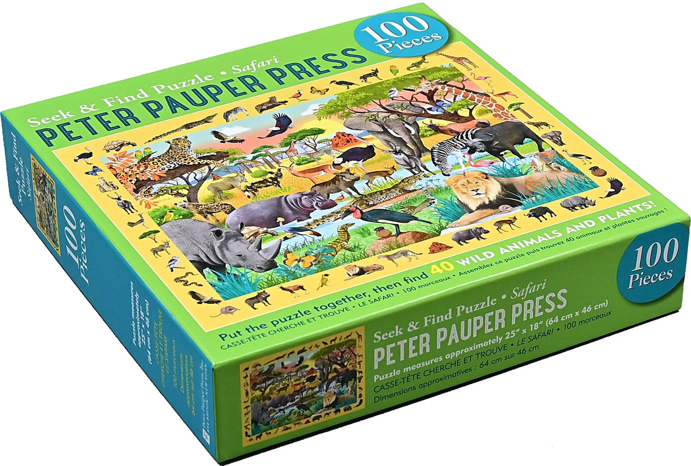 Safari 100 Piece Seek & Find Jigsaw Puzzle Peter Pauper