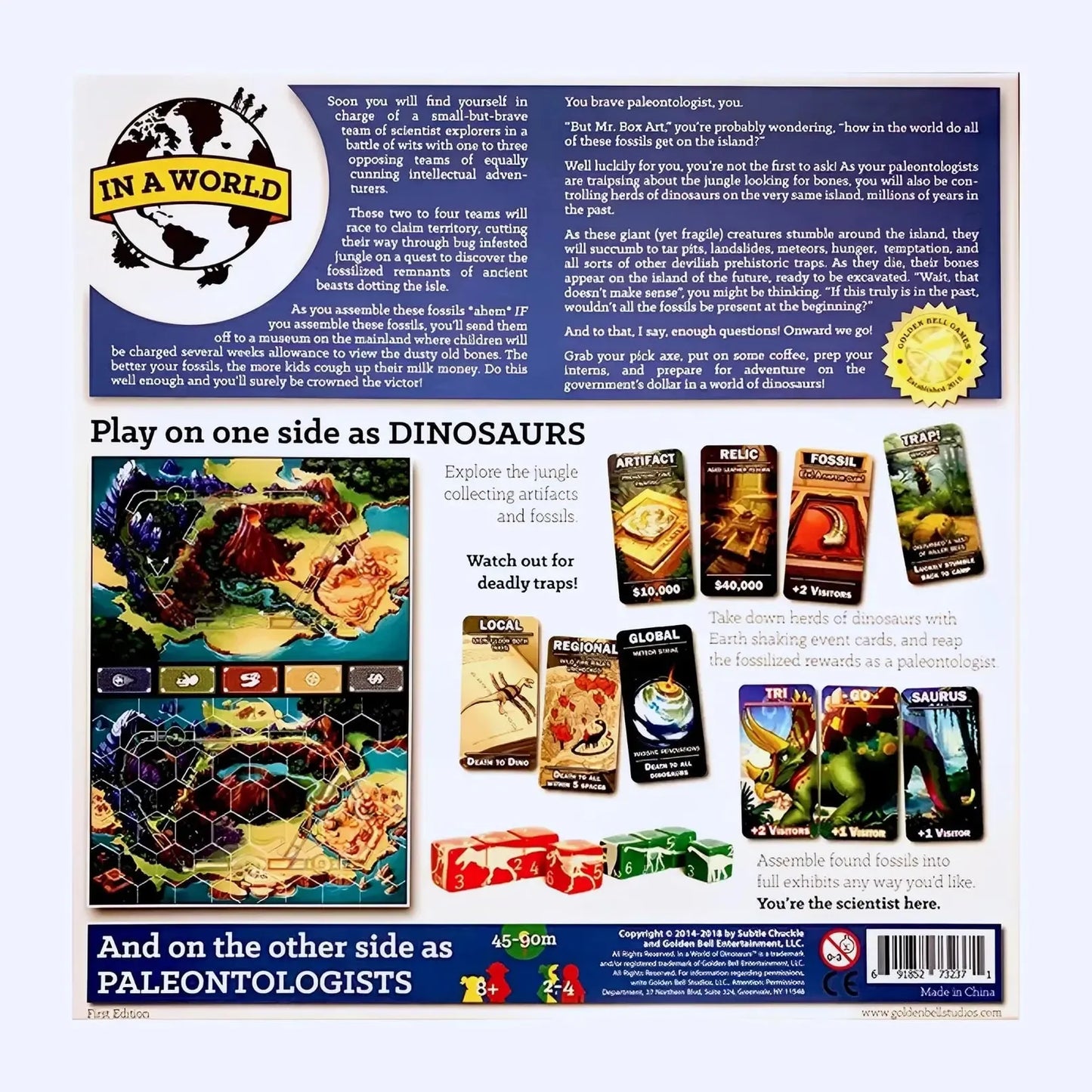 In a World of Dinosaurs - Board Game of Prehistoric & Paleontological Prowess