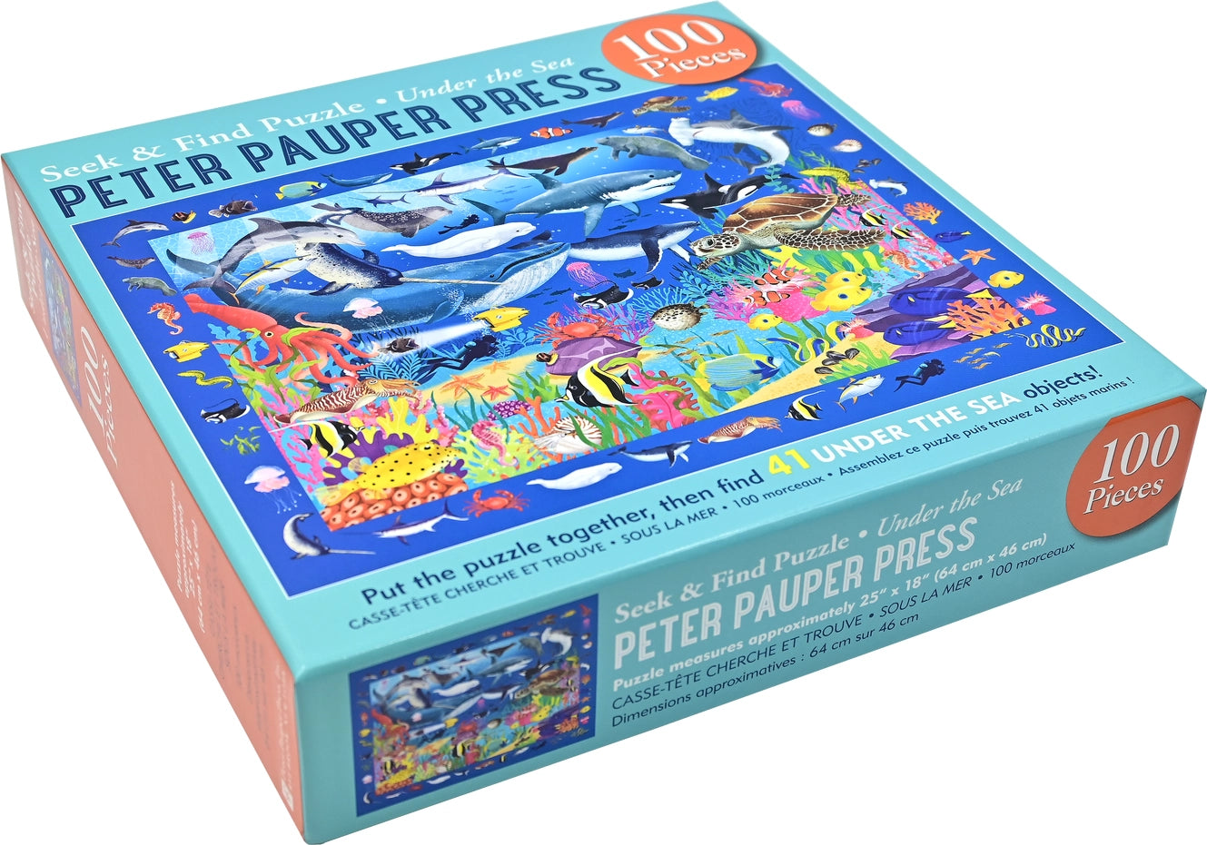 Under the Sea 100 Piece Seek & Find Jigsaw Puzzle Peter Pauper
