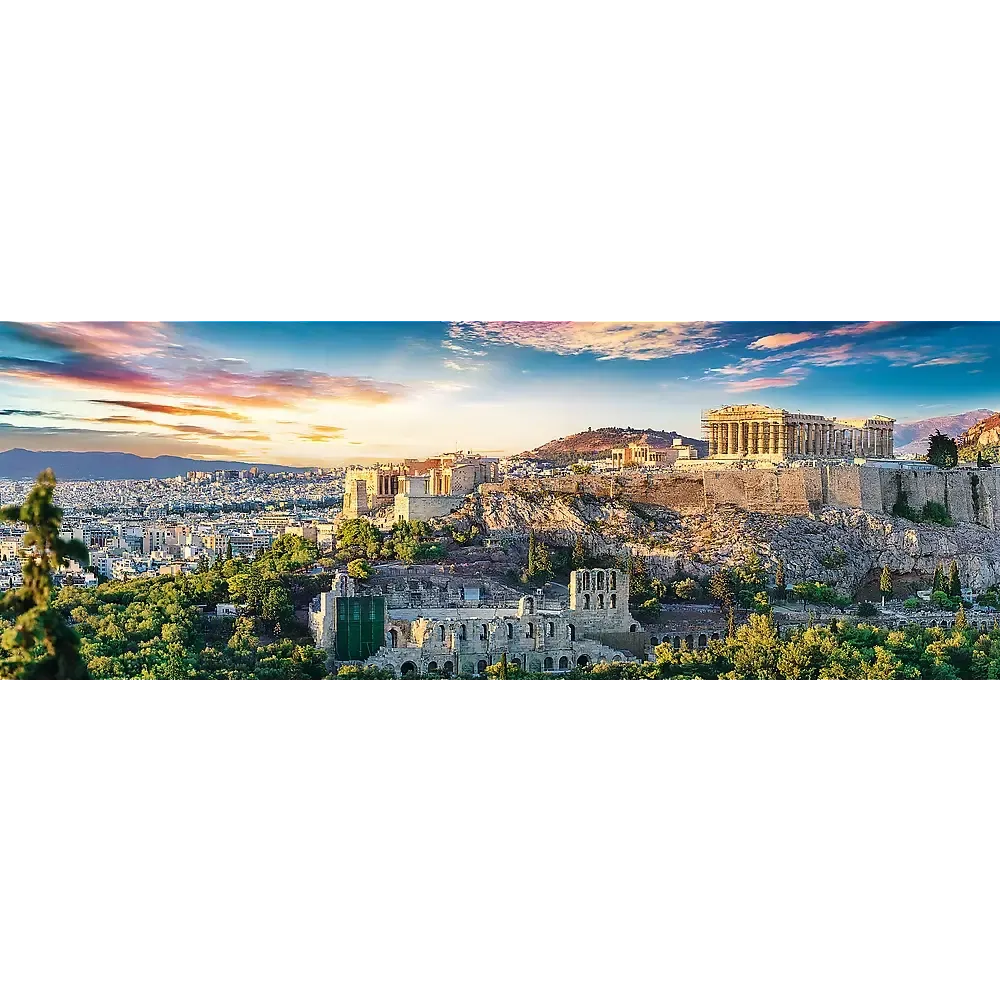 Acropolis, Athens Greece 500 Piece Panoramic Jigsaw Puzzle Trefl