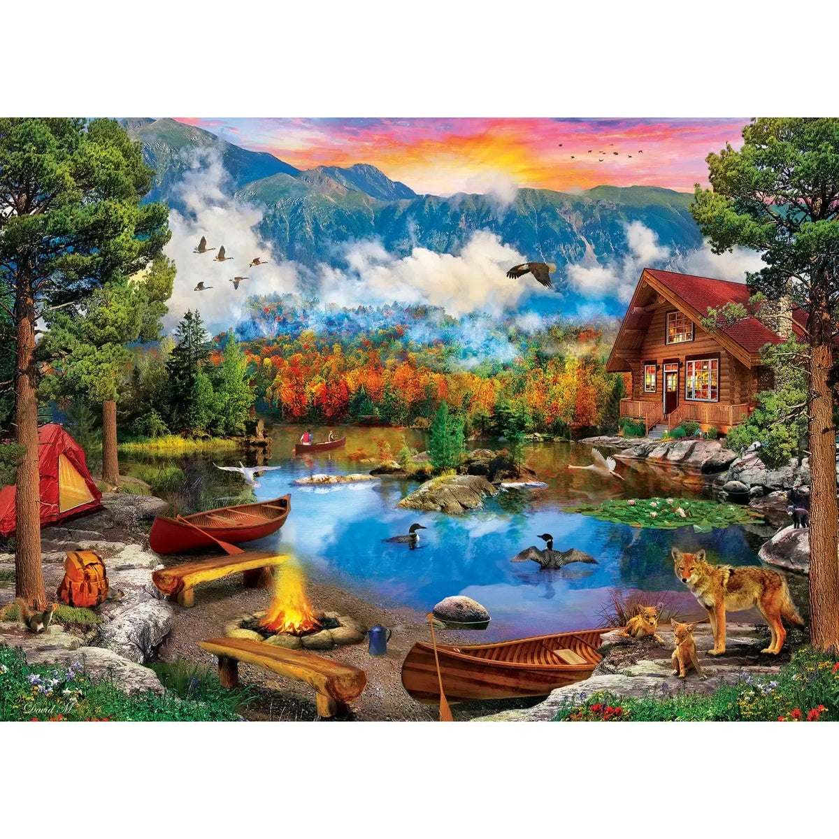 Sunset Canoe Time Away 1000 Piece Jigsaw Puzzle MasterPieces