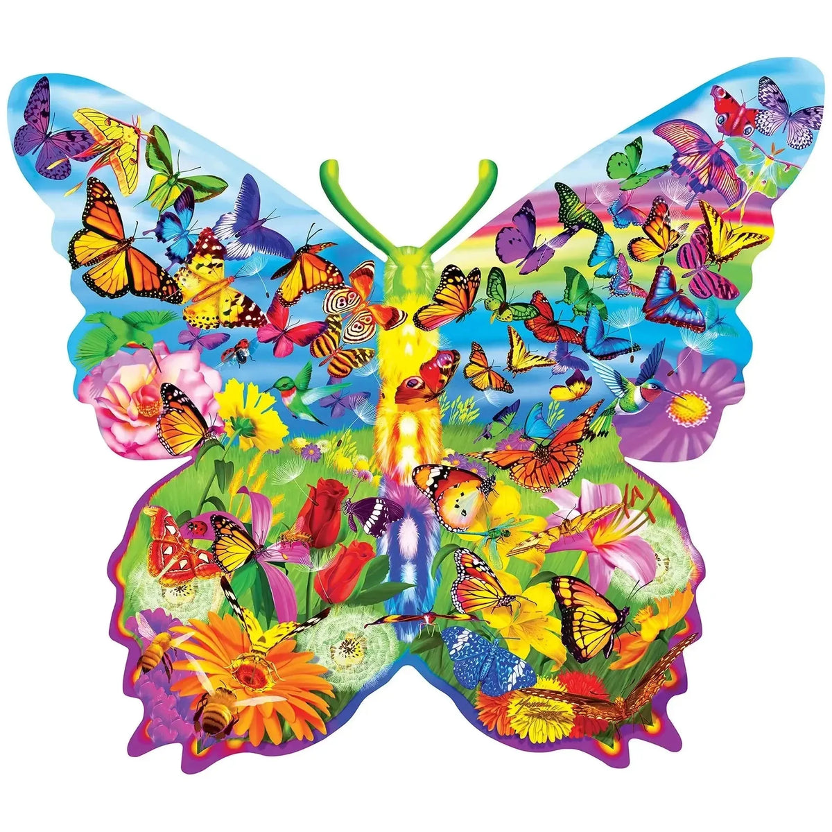Butterfly Surprise Contours 1000 Piece Shaped Jigsaw Puzzle MasterPieces