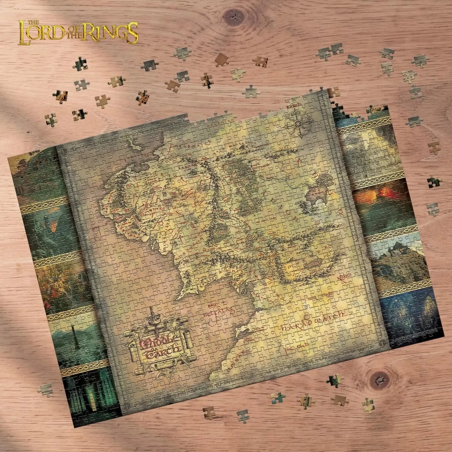 Lord of the Rings Map 1000 Piece Jigsaw Puzzle Aquarius
