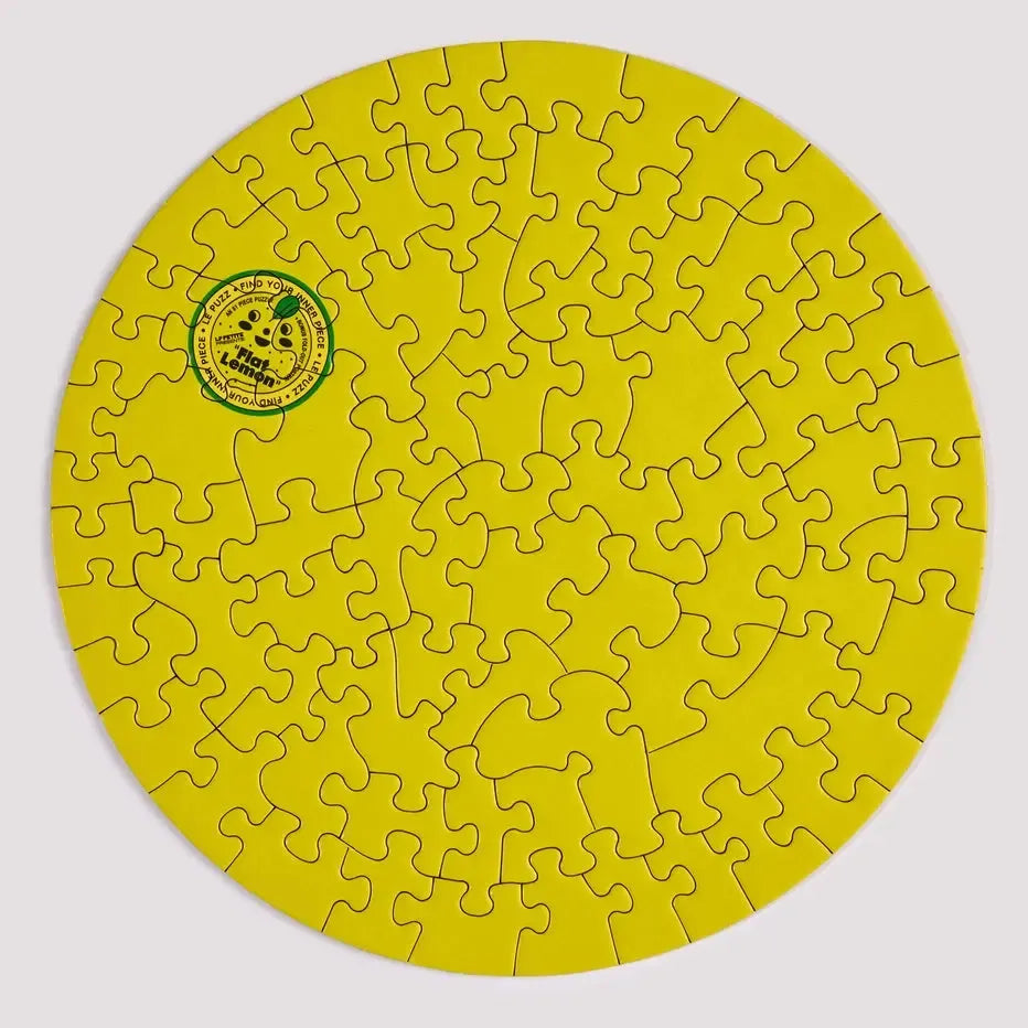 Flat Lemon 81 Piece Round Jigsaw Puzzle Le Puzz