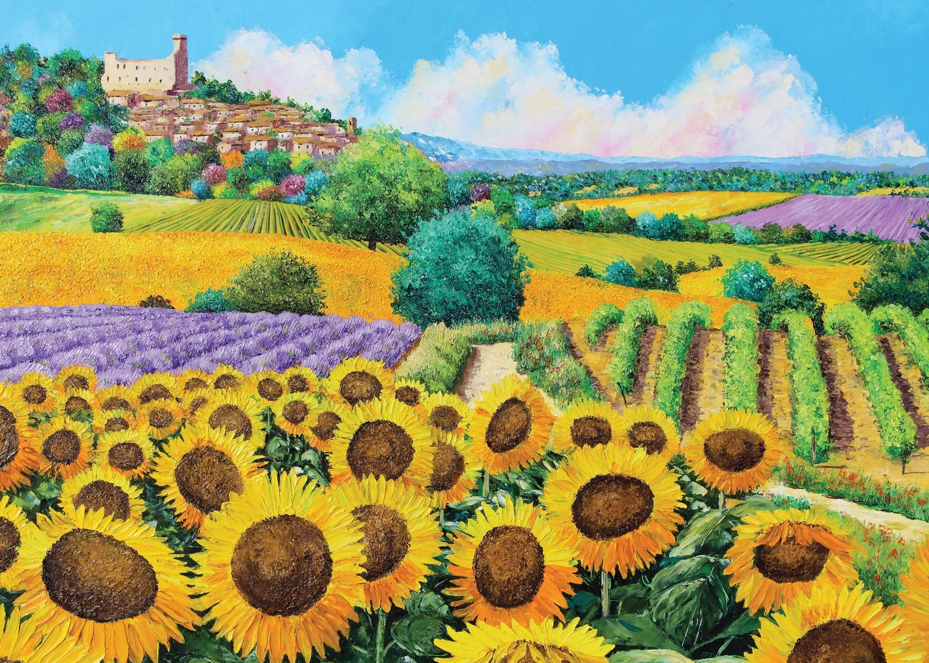 Sunflowers & Vineyards 1000 Piece Jigsaw Puzzle Peter Pauper