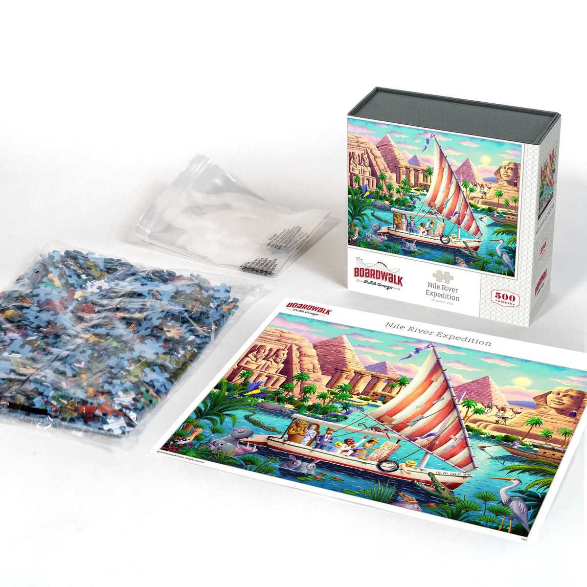 Nile River Expedition 500 Piece Jigsaw Puzzle Boardwalk