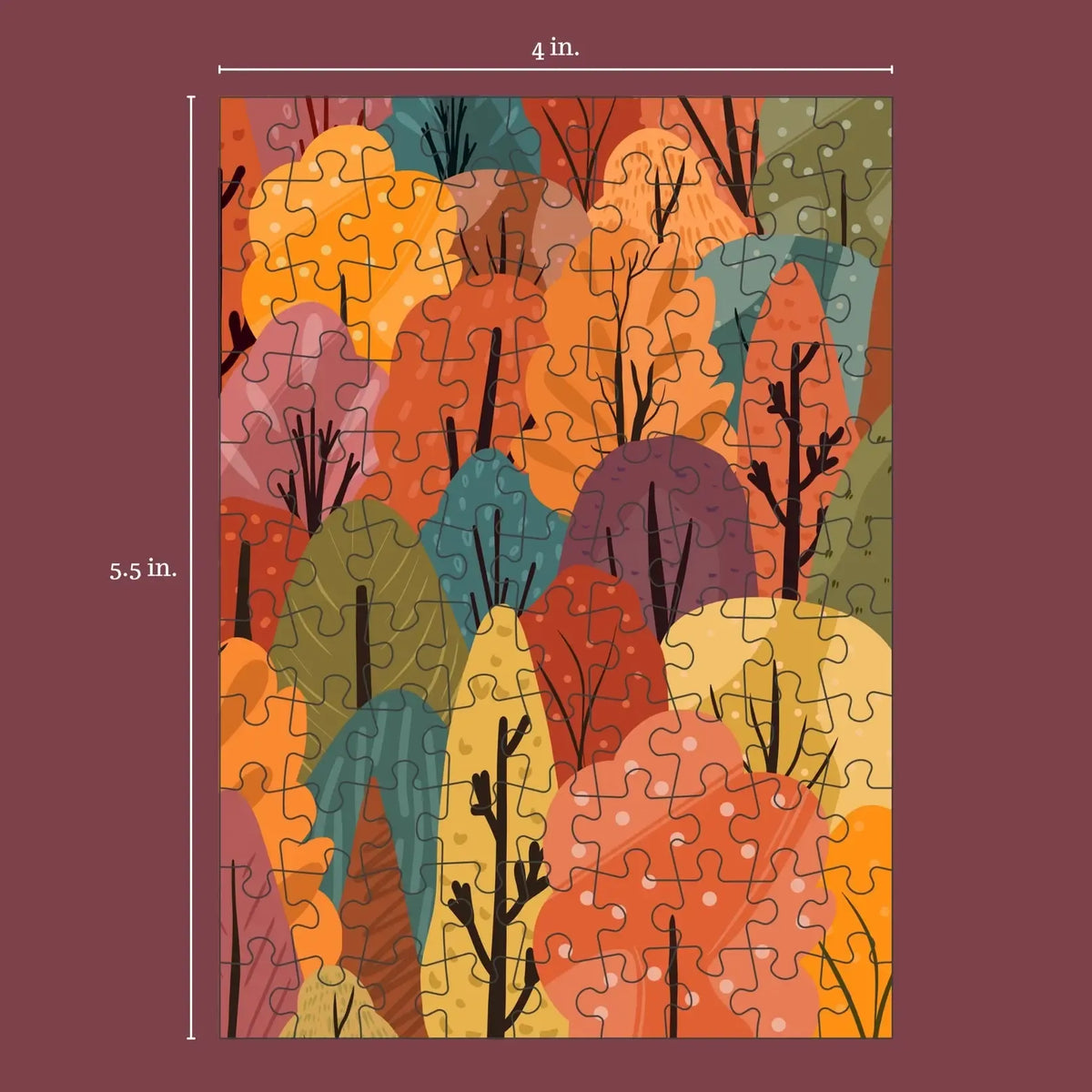 Fall Leaves 99 Piece Mini Jigsaw Puzzle Puzzledly