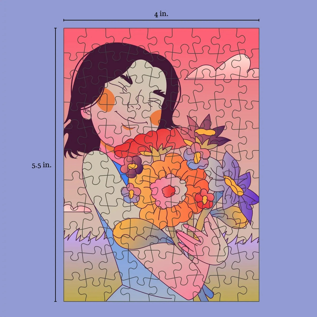 Bouquet 99 Piece Mini Jigsaw Puzzle Puzzledly