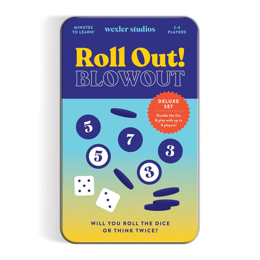 Roll Out! Blowout Deluxe - Fast Paced Dice Math Game - Galison
