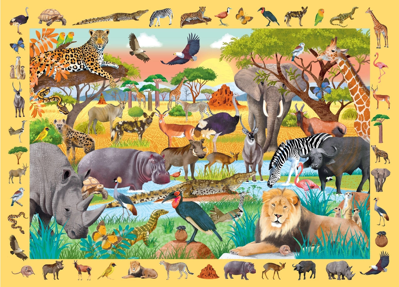 Safari 100 Piece Seek & Find Jigsaw Puzzle Peter Pauper