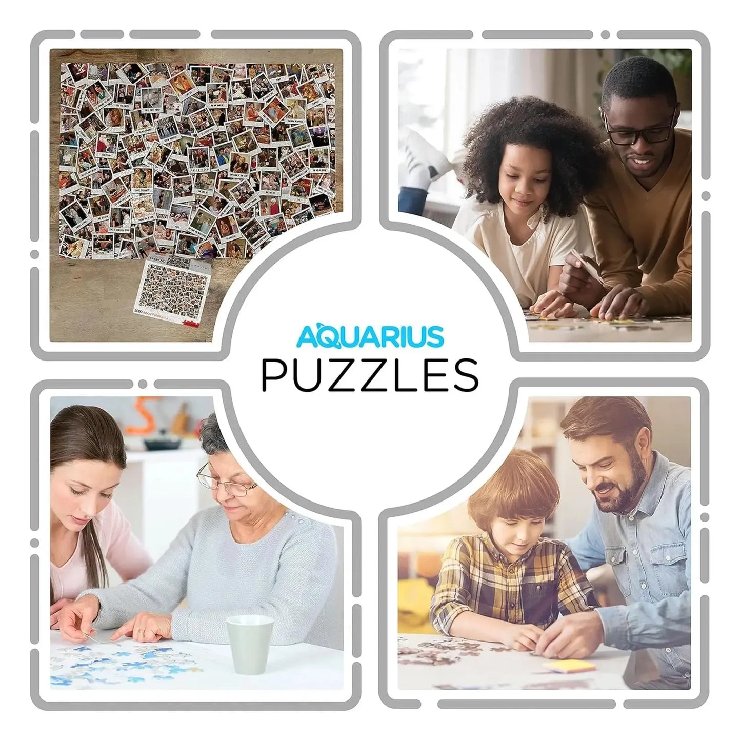 Friends Photo Collage 3000 Piece Jigsaw Puzzle Aquarius