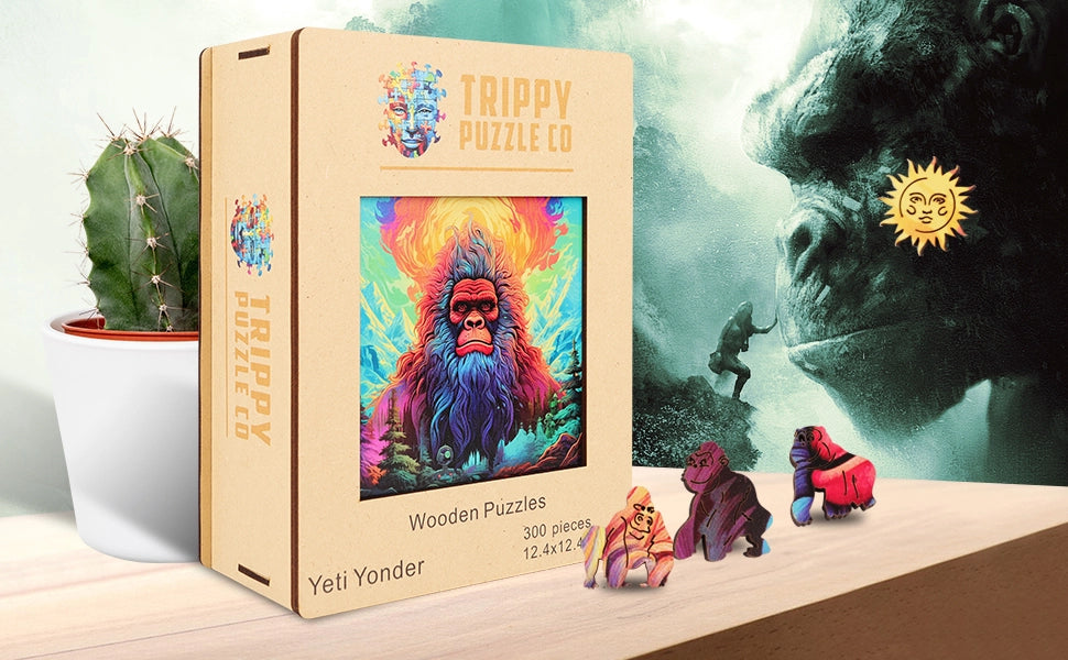 Yeti Yonder 300 Piece Wooden Jigsaw Puzzle Trippy