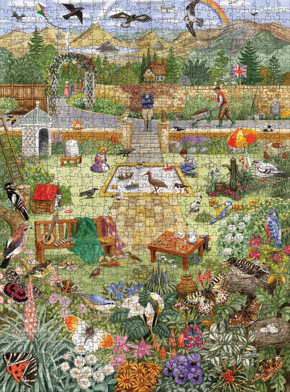 Alphabet Garden by Gale Pitt 1000 Piece Jigsaw Puzzle Pomegranate