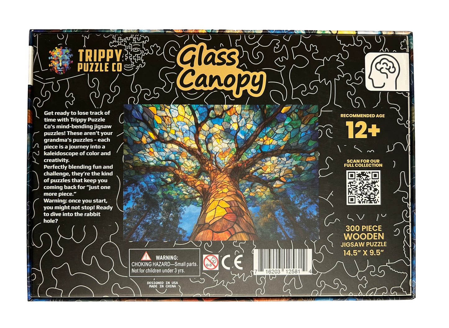 Glass Canopy 300 Piece Wooden Jigsaw Puzzle Trippy