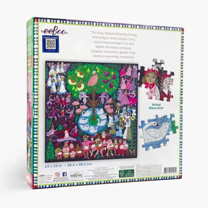 12 Days of Christmas 1000 Piece Jigsaw Puzzle eeBoo