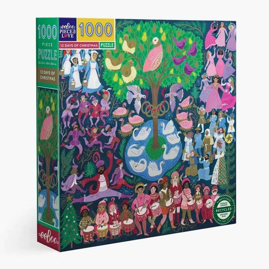 12 Days of Christmas 1000 Piece Jigsaw Puzzle eeBoo