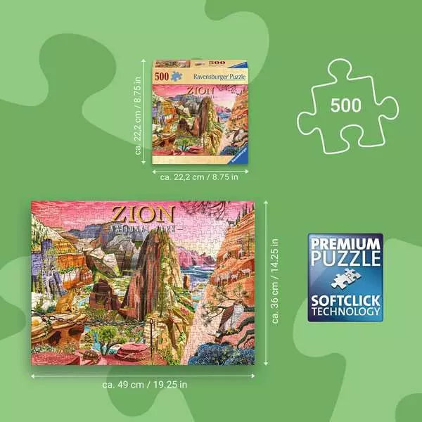 Zion National Park 500 Piece Jigsaw Puzzle Ravensburger