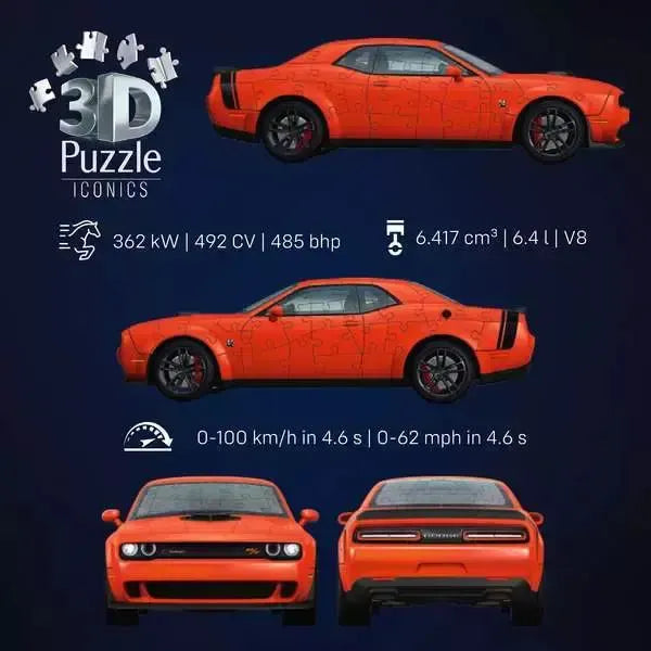 Dodge Challenger R/T Scat Pack Widebody 167 3D Piece Jigsaw Puzzle Ravensburger