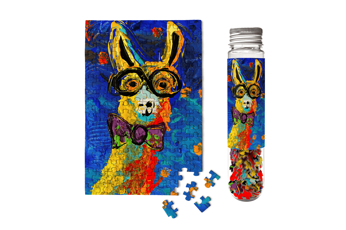 Lively Louis Llama 150 Piece Mini Jigsaw Puzzle Micro Puzzles