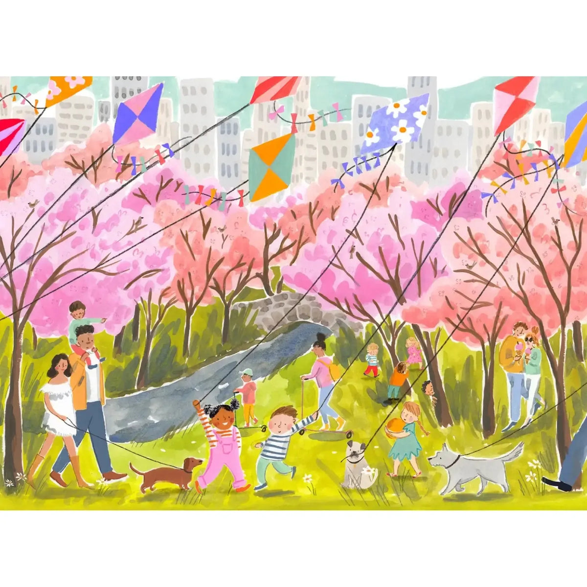 Springtime in the City 1000 Piece Jigsaw Puzzle PuzzleFolk