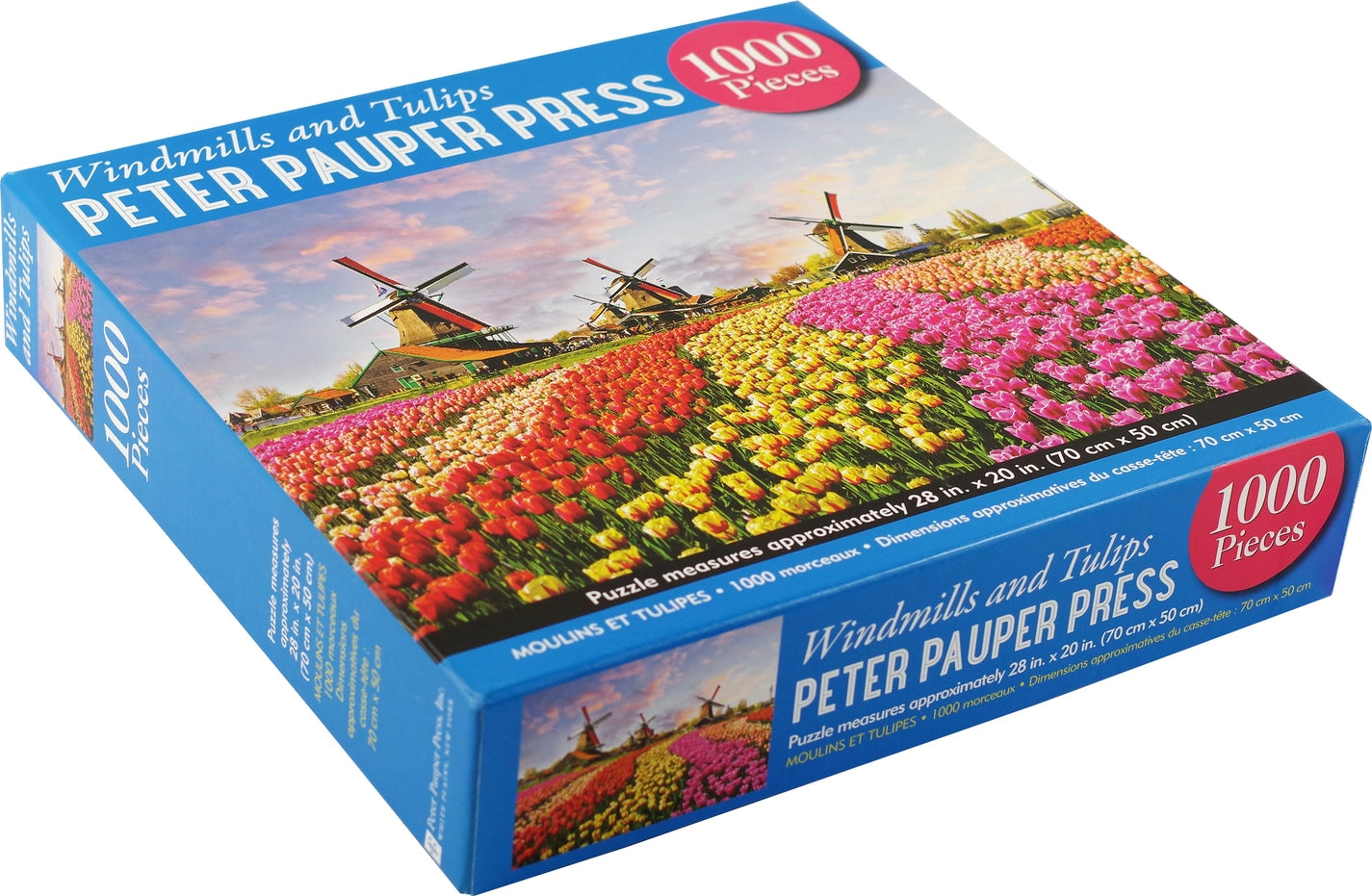Windmills & Tulips 1000 Piece Jigsaw Puzzle Peter Pauper