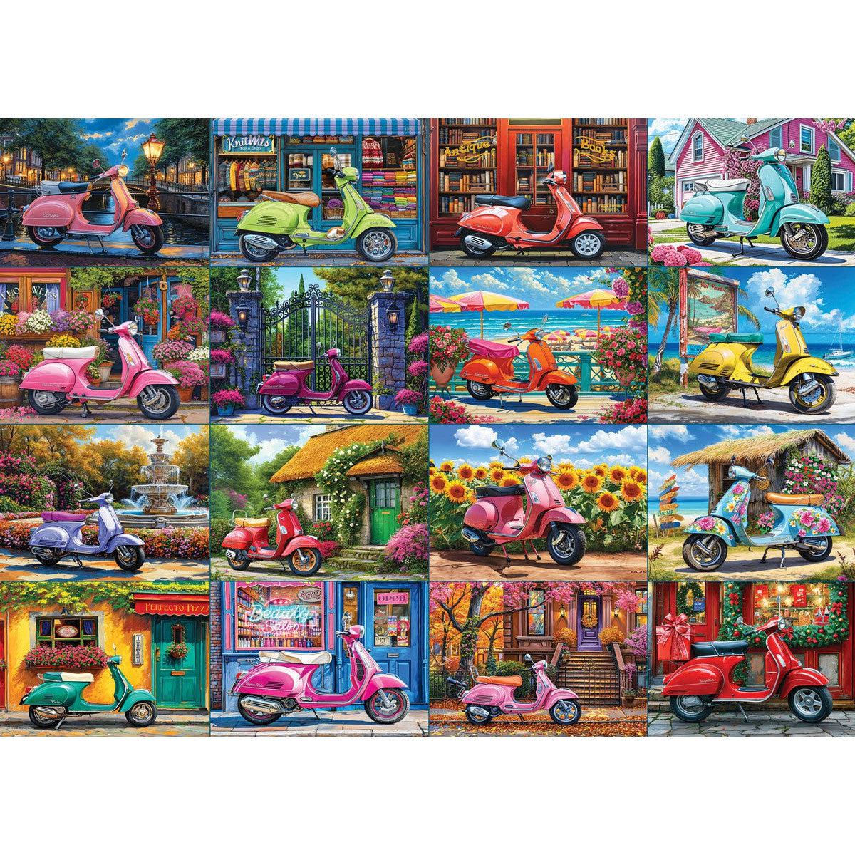 16 Scooters 1000 Piece Jigsaw Puzzle Eurographics