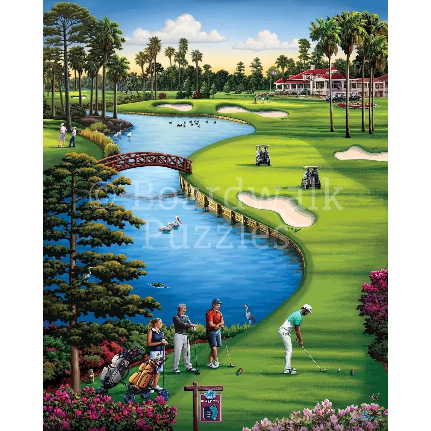 18th Hole 1000 Piece Jigsaw Puzzle Boardwalk