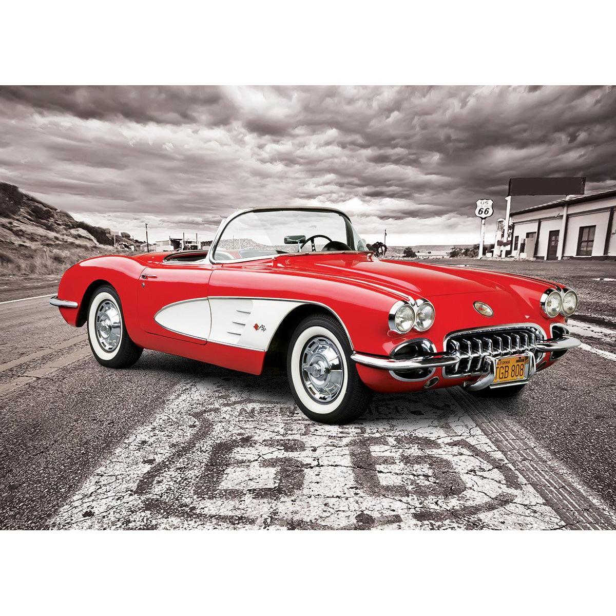 1959 Corvette Driving Down Route 66 1000 Piece Jigsaw Puzzle Eurographics