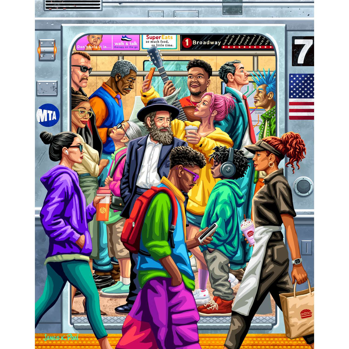 NYC Subway 500 Piece Jigsaw Puzzle Boardwalk
