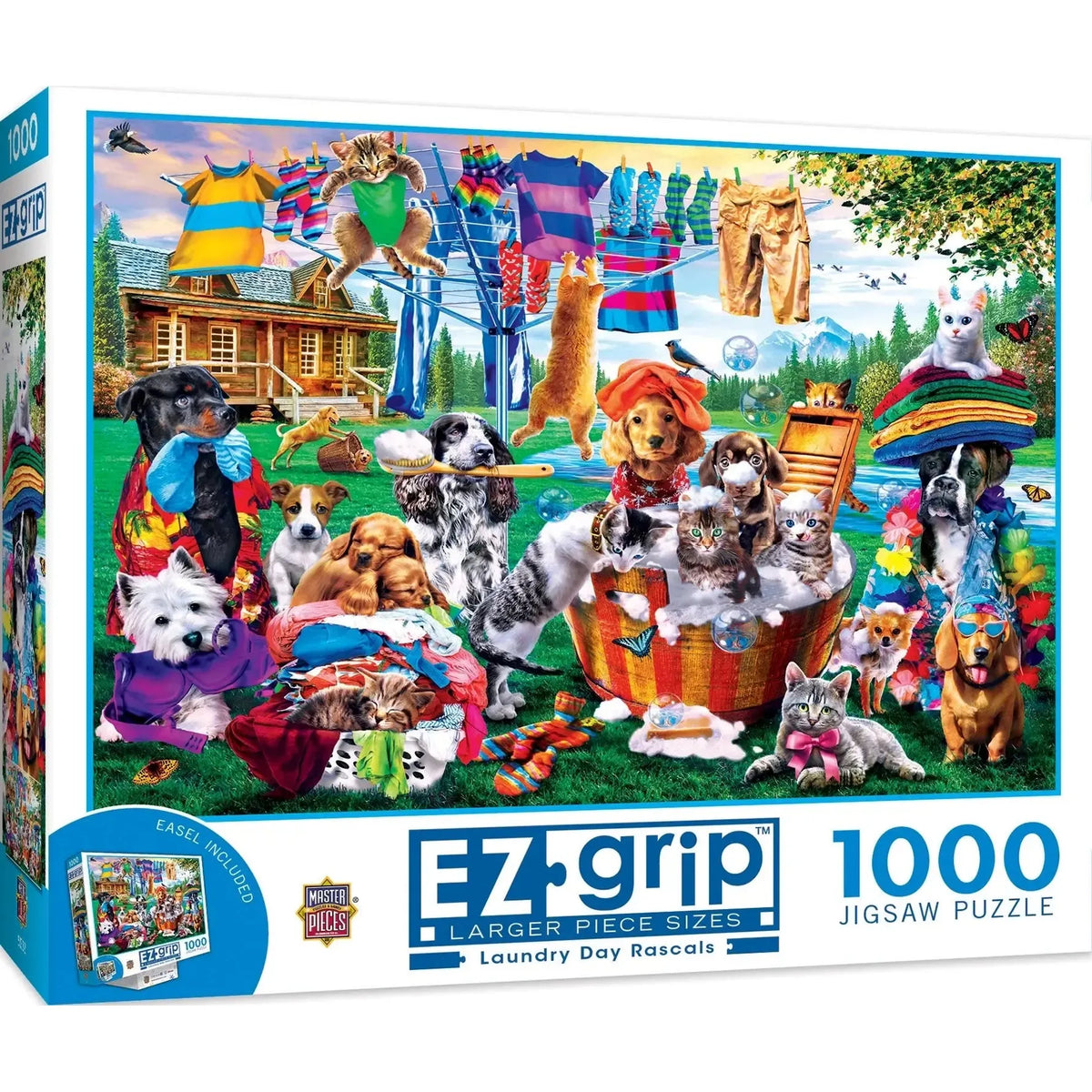 Laundry Day Rascals 1000 Piece EZ-Grip Jigsaw Puzzle MasterPieces