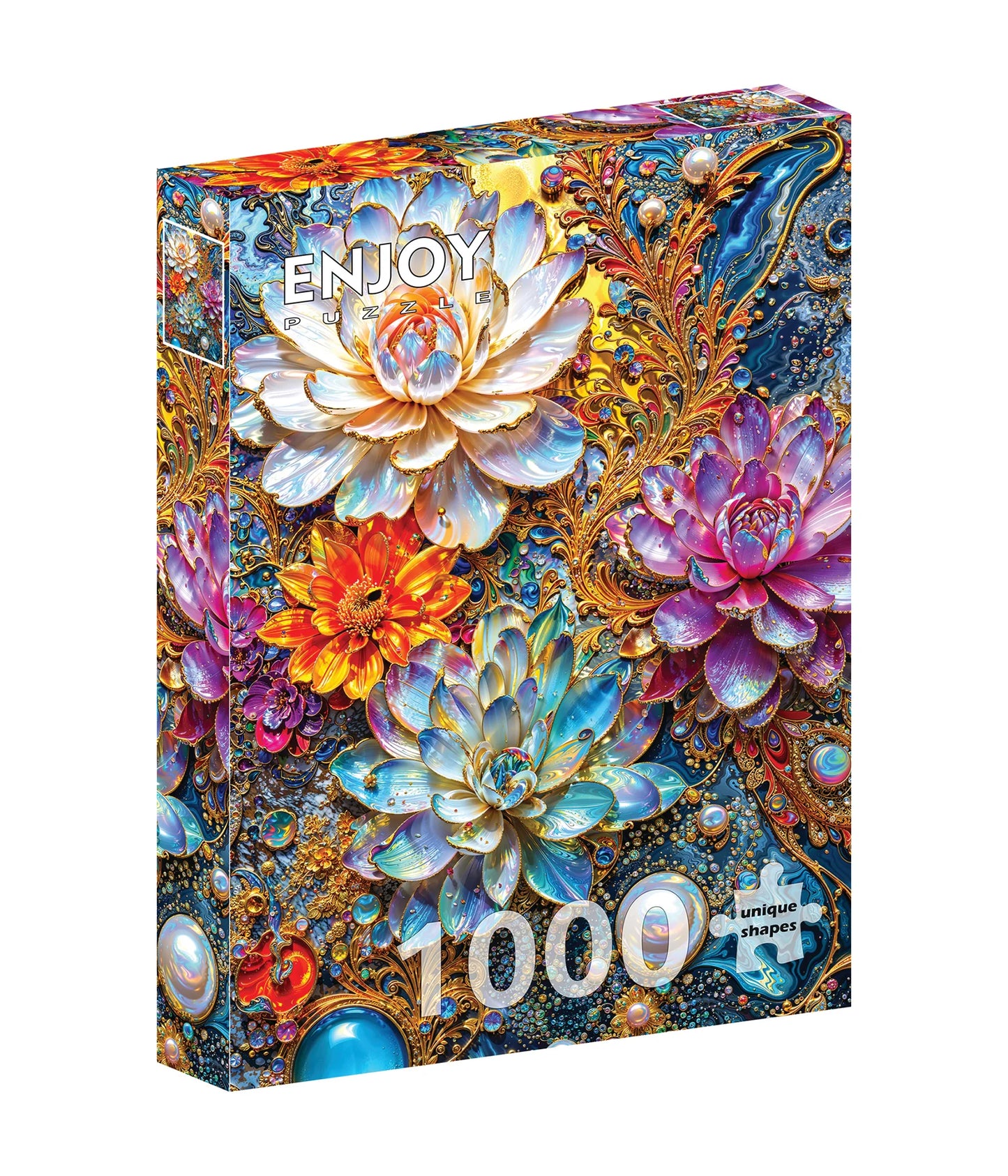 Pearlescent Waterlilies 1000 Piece Jigsaw Puzzle Enjoy