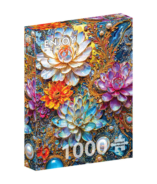 Pearlescent Waterlilies 1000 Piece Jigsaw Puzzle Enjoy