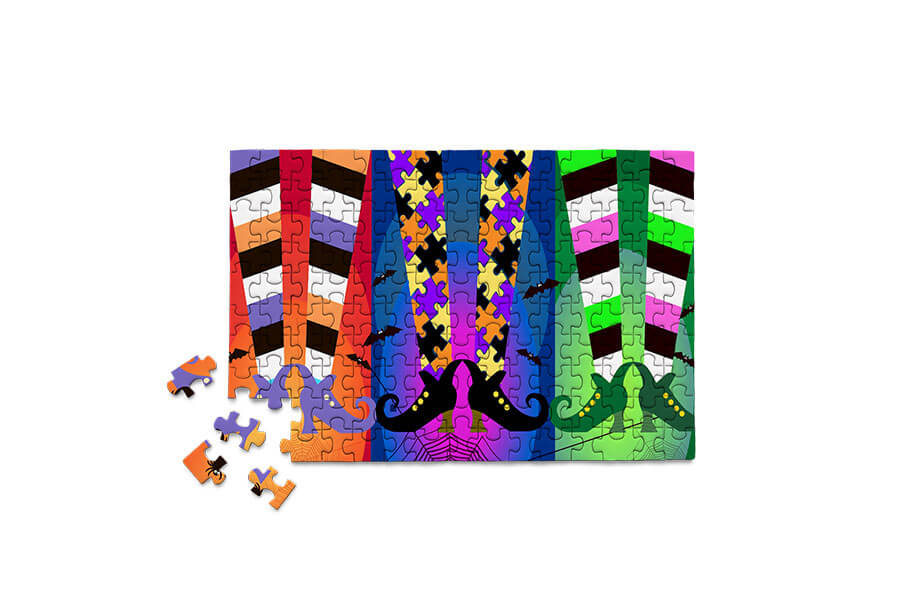 Sock-Tober 150 Piece Mini Jigsaw Puzzle Micro Puzzles