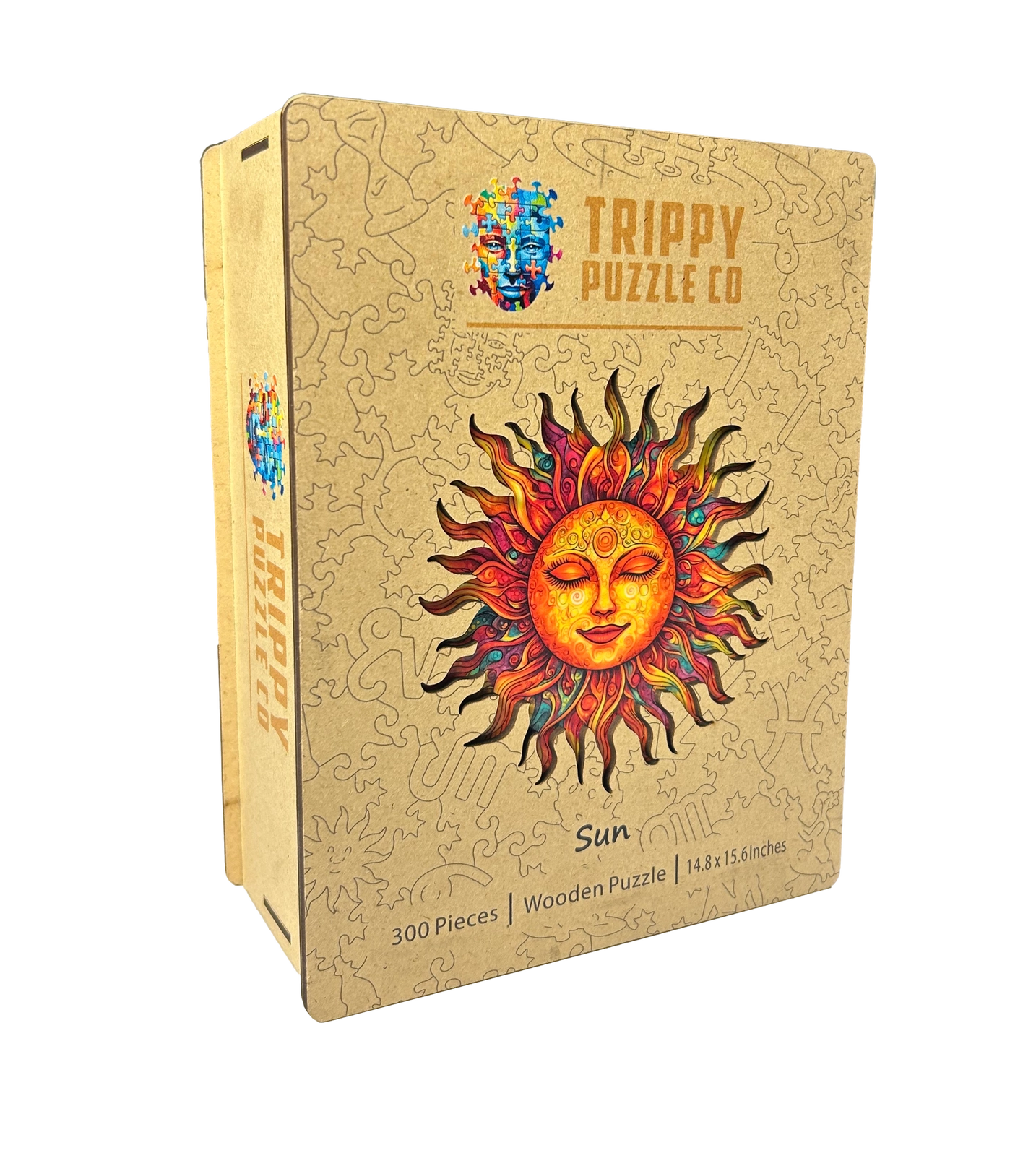Sun 300 Piece Wooden Shaped Jigsaw Puzzle Trippy