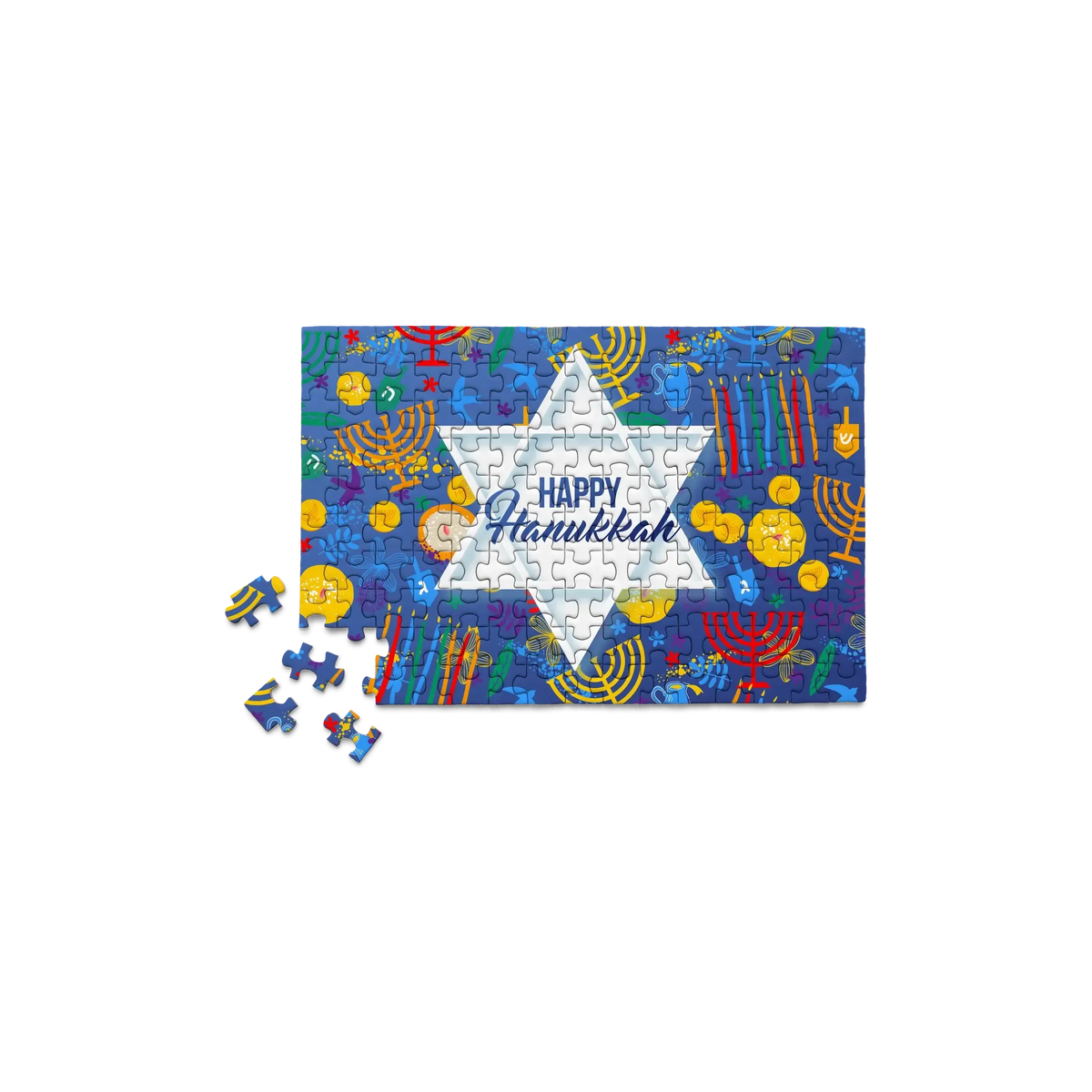 Happy Hanukkah 150 Piece Mini Jigsaw Puzzle Micro Puzzles