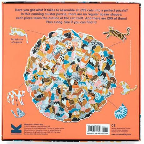 299 Cats & a dog 300 Piece Cluster Puzzle Laurence King