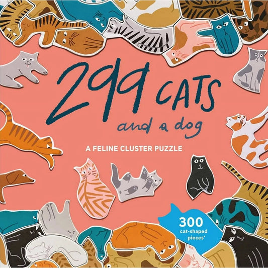 299 Cats & a dog 300 Piece Cluster Puzzle Laurence King