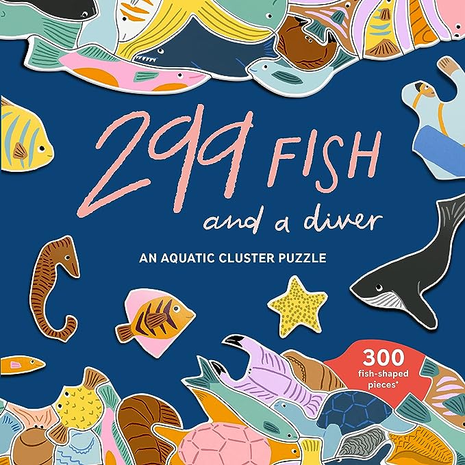 299 Fish & a diver 300 Piece Cluster Puzzle Laurence King