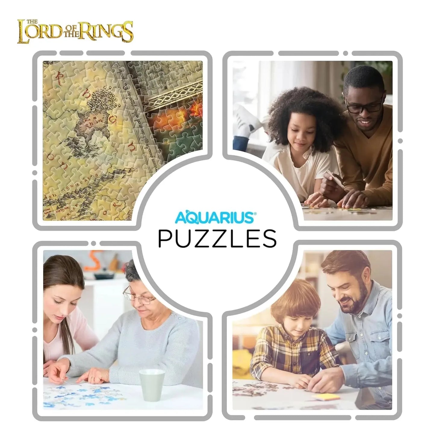 Lord of the Rings Map 1000 Piece Jigsaw Puzzle Aquarius