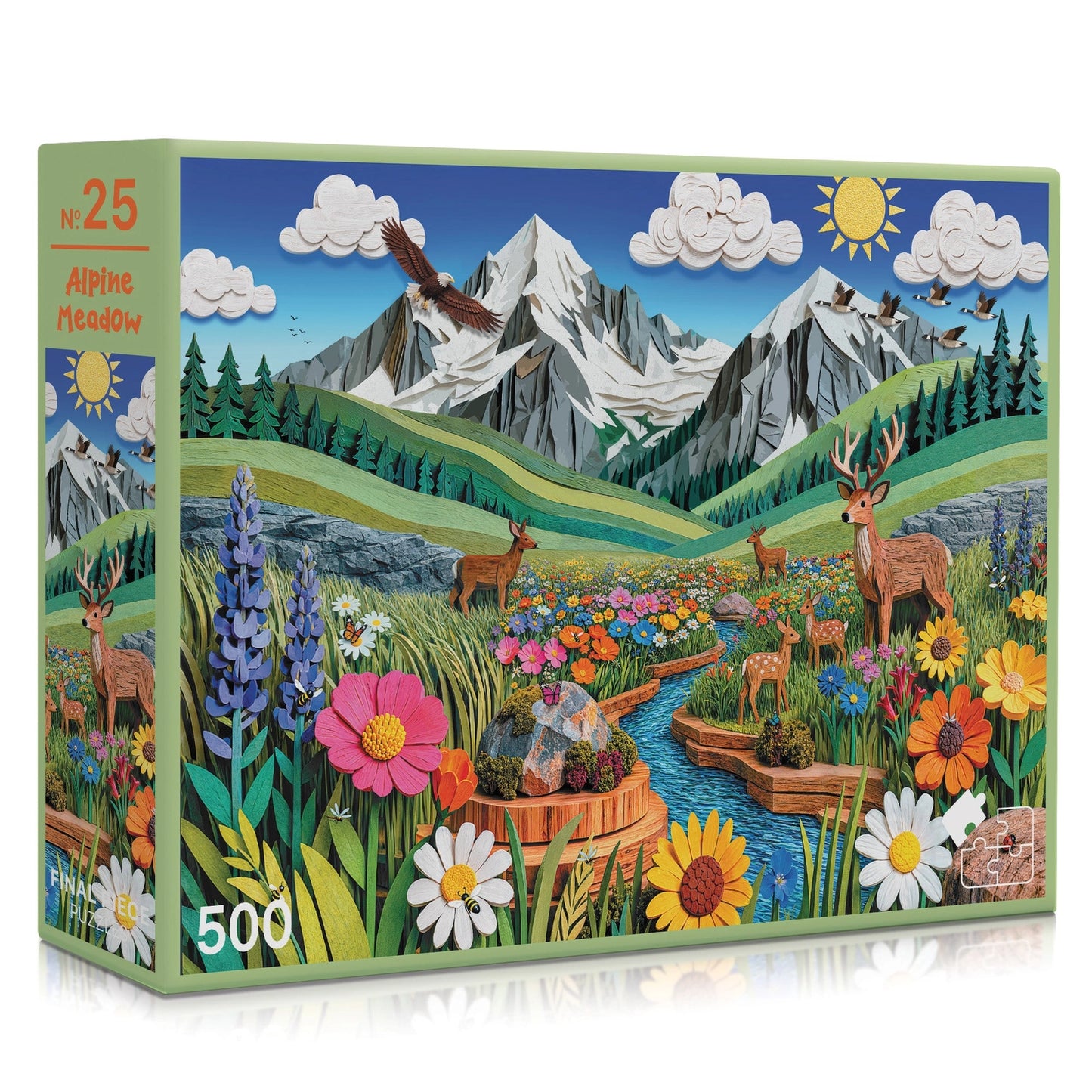 Alpine Meadow 500 Piece Jigsaw Puzzle Final Piece