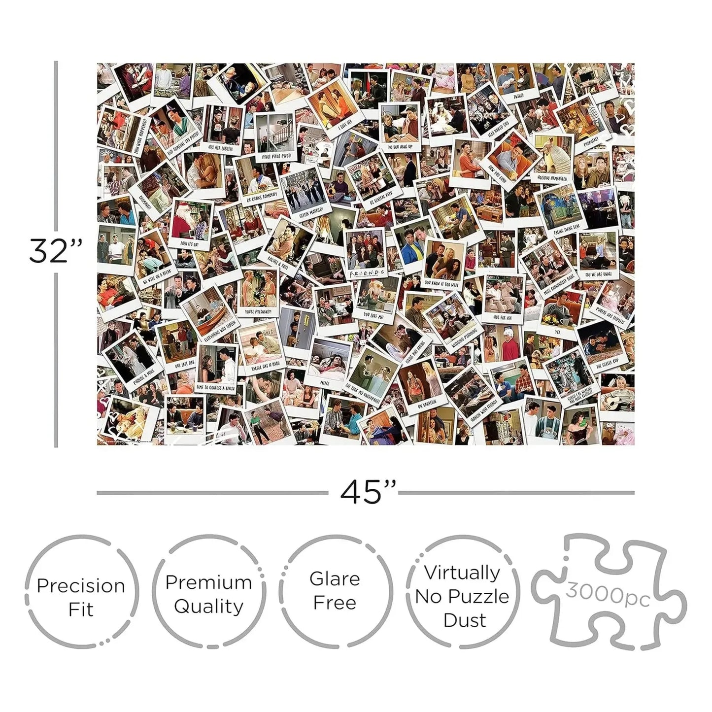 Friends Photo Collage 3000 Piece Jigsaw Puzzle Aquarius