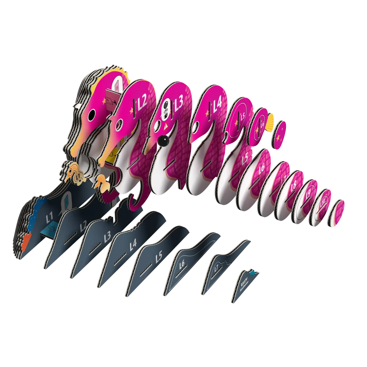 Seahorse 3D Cardboard Model Kit Eugy