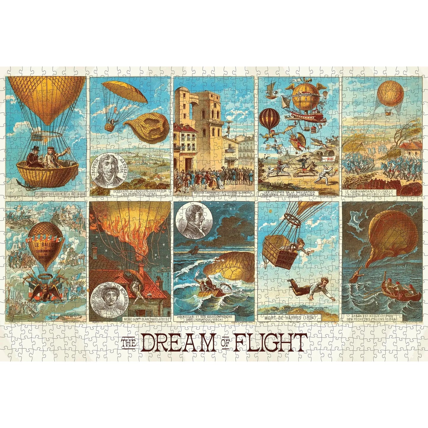 The Dream of Flight: Early Ballooning 1000 Piece Jigsaw Puzzle Pomegranate