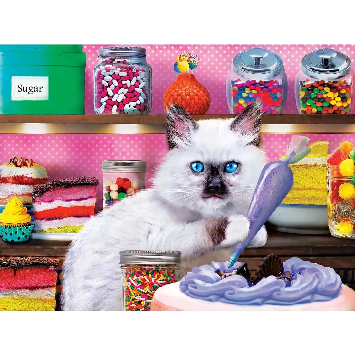 Kitten Cake Shop Wild & Whimsical 300 Piece EZ Jigsaw Puzzle MasterPieces