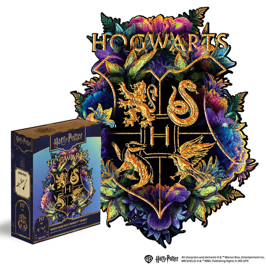 Harry Potter Hogwarts Crest Wooden Jigsaw Puzzle Woods Story