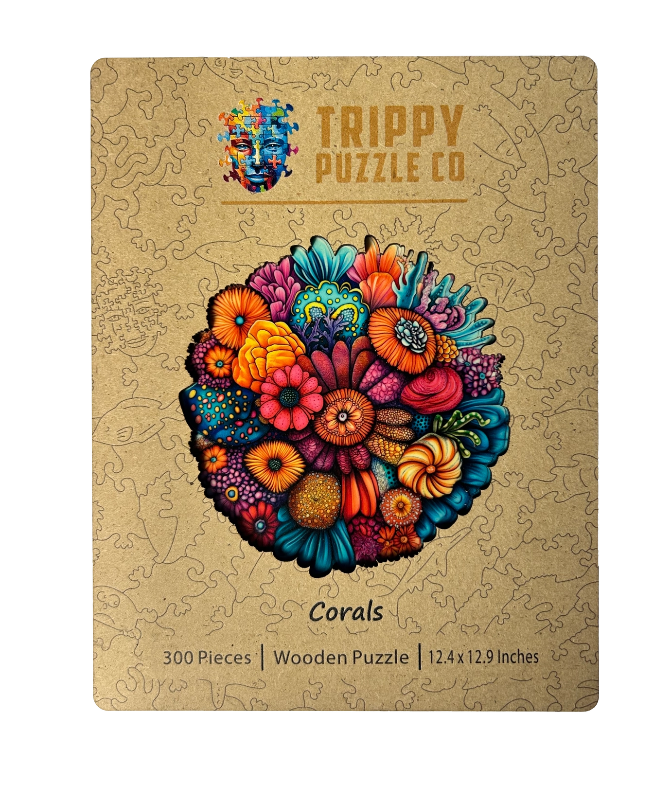 Corals 300 Piece Wooden Shaped Jigsaw Puzzle Trippy