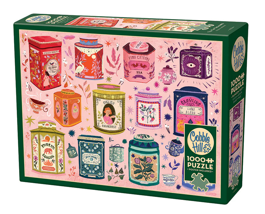 Tea Tin Treasures 1000 Piece Jigsaw Puzzle Cobble Hill