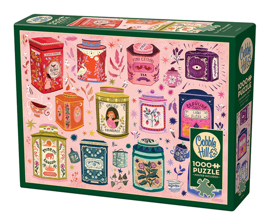 Tea Tin Treasures 1000 Piece Jigsaw Puzzle Cobble Hill