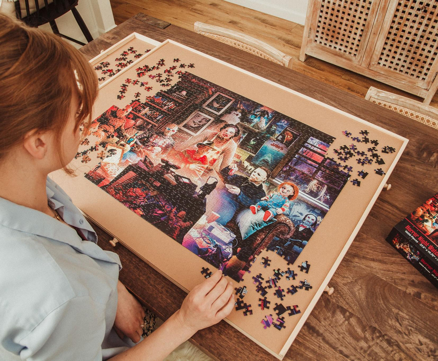Horror Night Watch Party 1000 Piece Jigsaw Puzzle Toynk