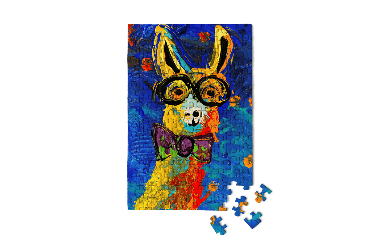 Lively Louis Llama 150 Piece Mini Jigsaw Puzzle Micro Puzzles